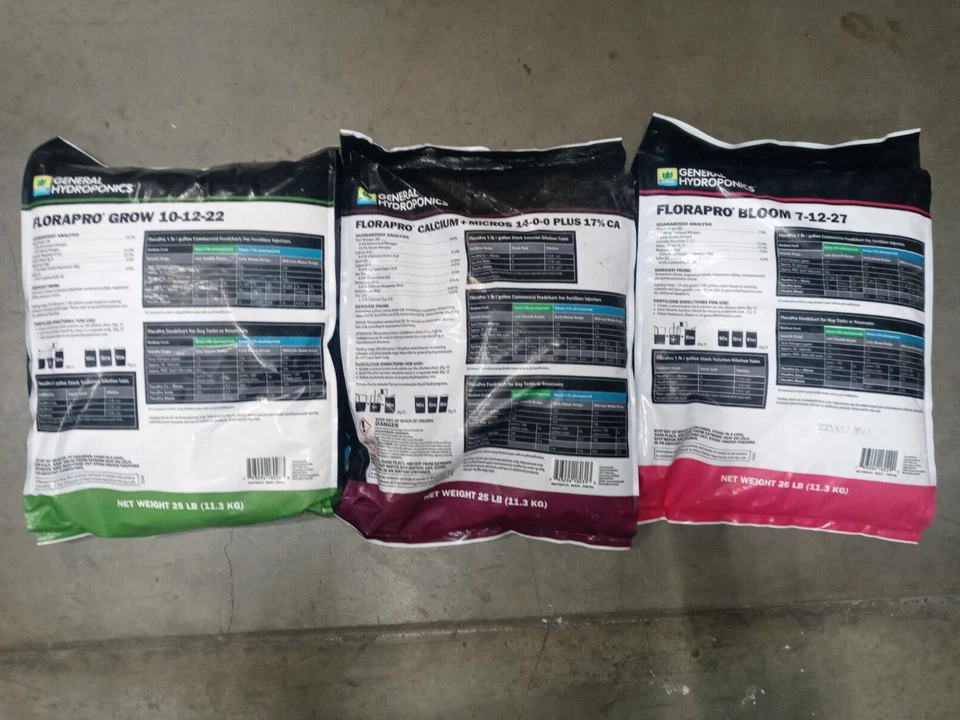 General Hydroponics FloraPro Grow, Flower, Calcium + Micros 25 lb (1 CADA UNO) Foto 2 de 4