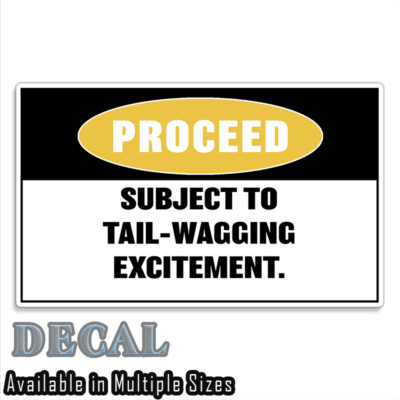 Furry Proceed Funny Sticker Decal