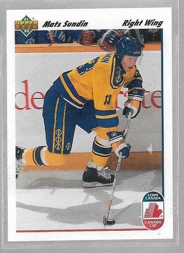 1991 92 UPPER DECK 2ND YEAR CARD 31 MATS SUNDIN EXC COND S H 