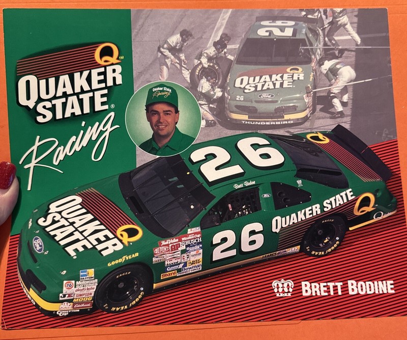 BRETT BODINE #26 QUAKER STATE FORD RACING PHOTO
