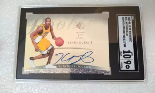 2007 SP Authentic Kevin Durant  Rookie RC Auto /399 SGC Mint