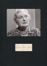 Dame Sybil Thorndike VINTAGE autograph, signed card mounted