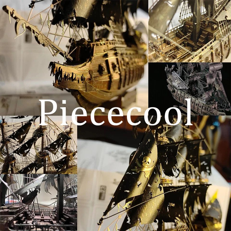 Piececool The Flying Dutchman Pirate ShipMetal Model Building Toy Collection - Image 4 of 4