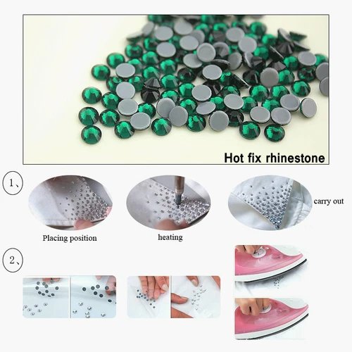 2mm 3mm 4mm 5mm Hotfix Rhinestones Flat Back Gems Crystal Glass Art Deco Beads - Picture 8 of 61