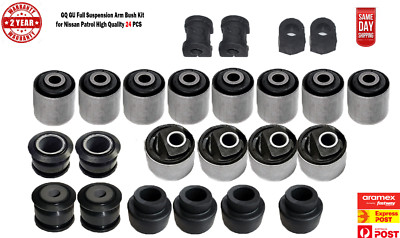GQ GU Full Suspension Arm Bush Kit (24PCS) for Nissan Patrol High Quality Offset