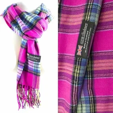 Bufanda para hombre y mujer de 100% CASHMERE Plaid ESCOCIA  de alta calidad