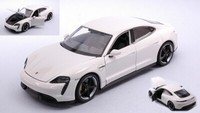 Welly 1/24 Porsche Taycan Turbo S Weiss Modellbau Statisches Modell Diecast