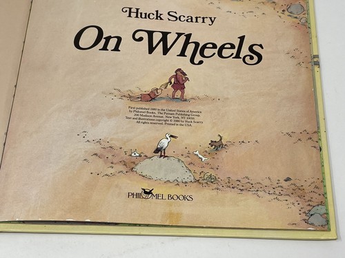 Huck Scarry On Wheels 1980 Hardcover Buch DJ Philomel Putnam Transport - Bild 4 von 9