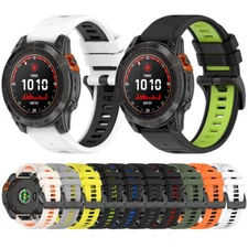 20/22/26MM Quick Release Silicone Watch Band Strap For Garmin Fenix 3 HR 5X 7X