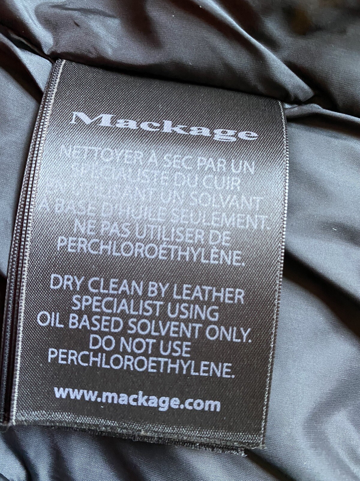 MACKAGE Dixon Padded Bomber Parka Jacket Real Fur Black XXL 46 Will Fit Medium image 6