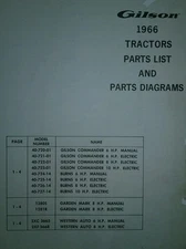 Gilson Burns Wards Squire Mark Western Auto Garden Tractor 1966 Parts Manual