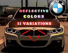 RED REFLECTIVE V Bar Brace Adhesive Vinyl Strips Accessory for BMW M Power