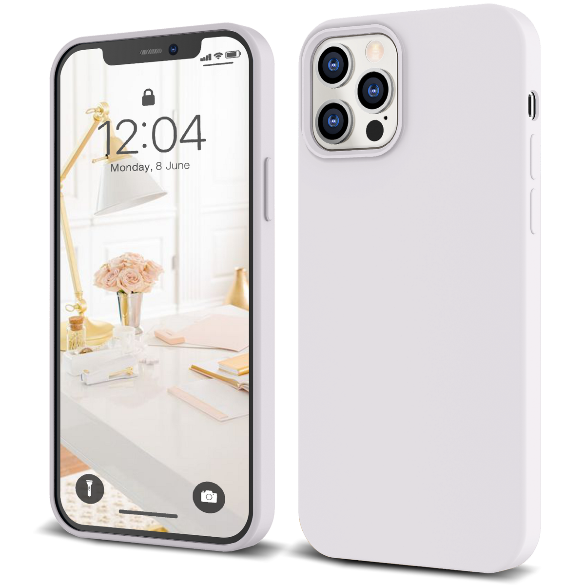 New iPhone 12 and 12 Pro Silicone Case Premium, Pure White