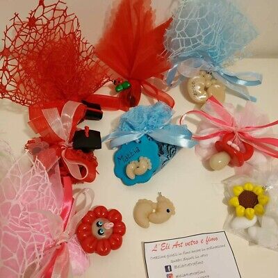 Bomboniere Battesimo Matrimonio Comunione Cresima Laurea Etc In Fimo Ebay