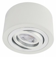 Led Decken Aufbaustrahler Alu Weiß Rund Mit 5W Led Modul 230V Warmweiß Dimmbar