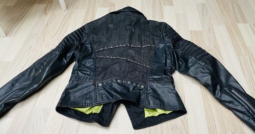 Damen Lederjacke,Marke Freaky Nation , mit Nieten , Größe XL, Farbe schwarz - Bild 6 von 9