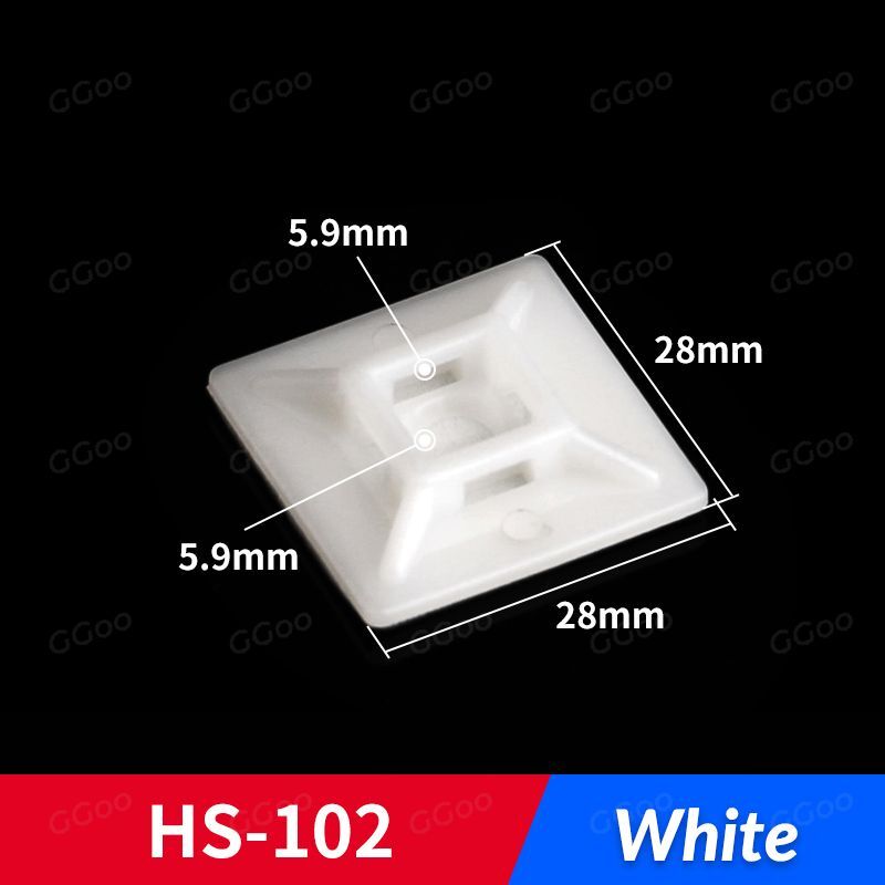 Self Adhesive Cable Wire Nylon Zip Tie Mounts Fixing Cord Clips Sticky