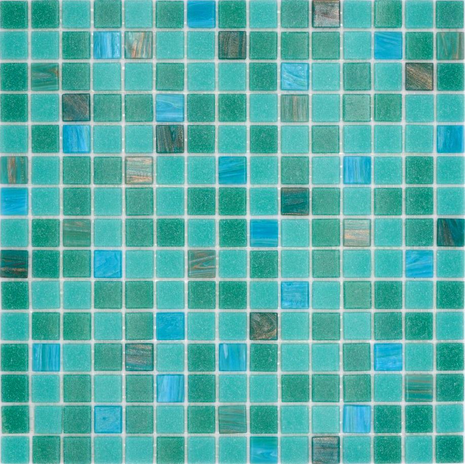 Mosaico de Cristal Azulejos Piscina Turquesa Papierverklebt 200-smt _ F 10 Mates
