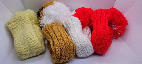 Vintage Golf Head Covers Knit Sock w/ Pom Poms - Foto 5 di 7