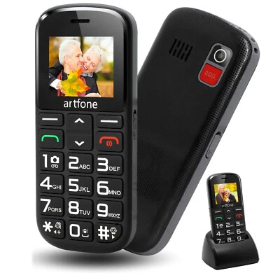 ARTFONE 32 MB 2G Seniorenhandy ohne Vertrag mit Kamera Großtastenhandy Handy Dual SIM