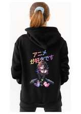 Anime Japanese Character Manga Themed black Hoodie Child Adult sizes