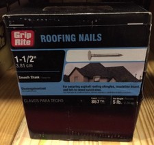 5 Lbs Grip Rite 1-1/2" Electro Galvanized Roofing Nails 112EGRFG5