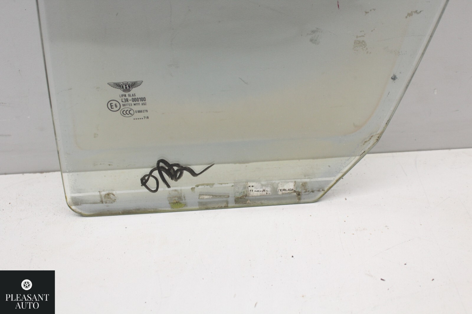 2006-2012 Bentley Flying Spur Rear Left Driver Side Door Corner Glass OEM *Note