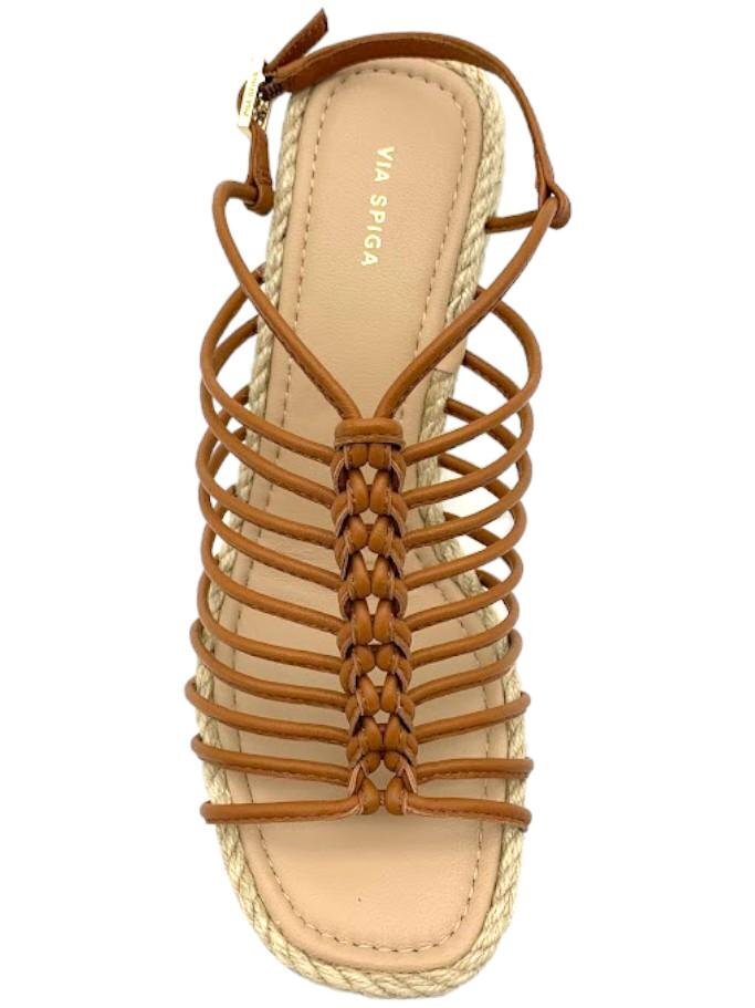 Via Spiga Women's Selma Espadrille Wedge Sandals Caramel