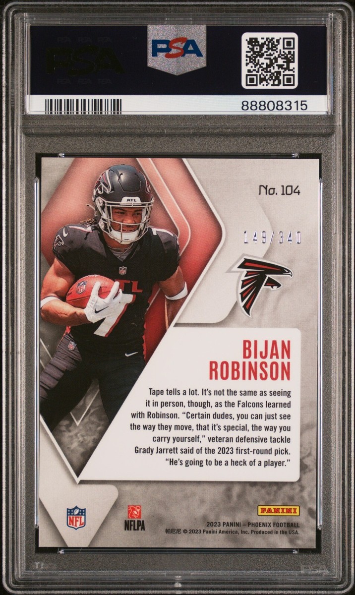 Bijan Robinson 2023 Panini Phoenix Fire Burst Rookie /340