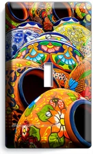 MEXICAN TALAVERA POTTERY LIGHT SWITCH OUTLETS WALL PLATES SOUTHWESTERN ART DECOR
