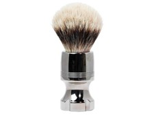 Titanium Shaving Brush Badger / 0,94 inches 24 mm Polished