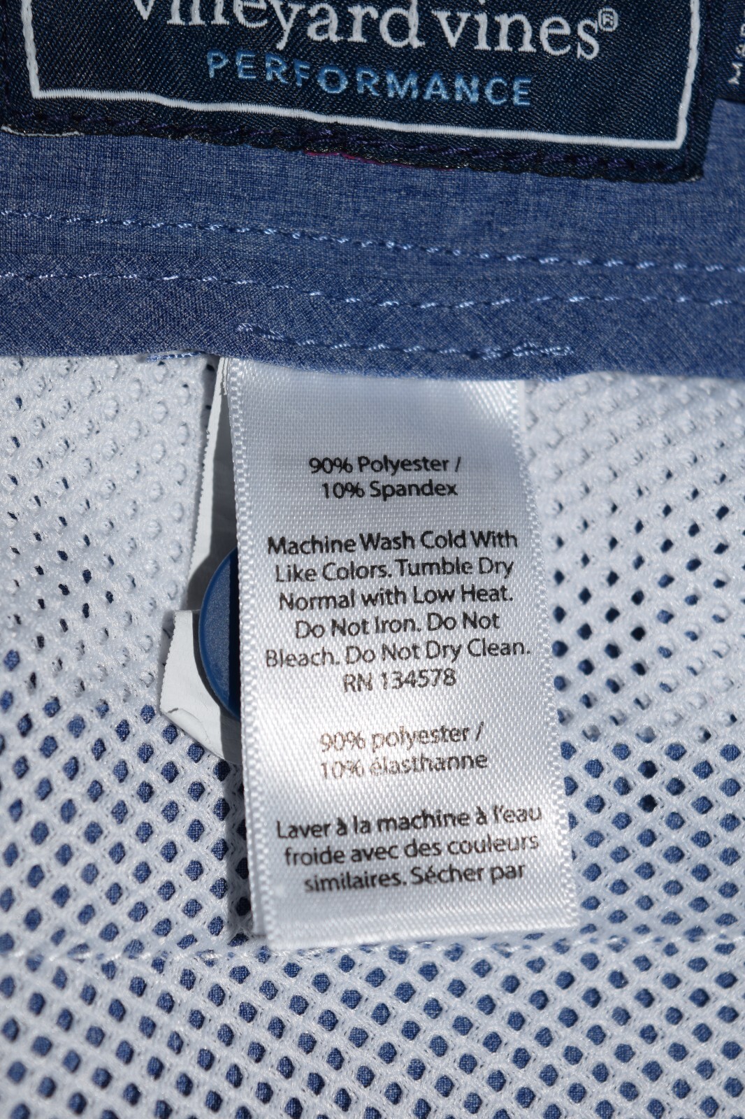 Men's Vineyard Vines Performance Solid Blue Dri F… - image 9