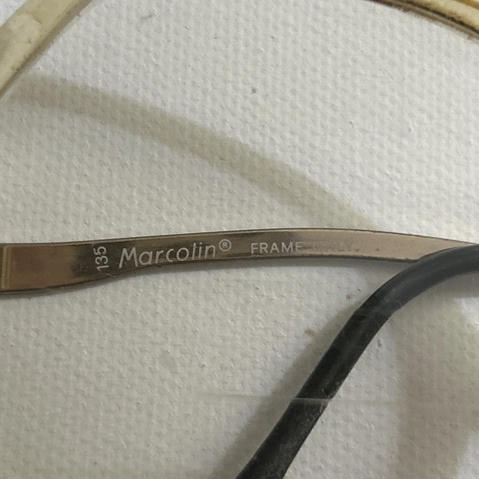 Armações de óculos vintage oversized da década de 1970 somente por Marchon italiano esmalte acento - Imagem 4 de 4