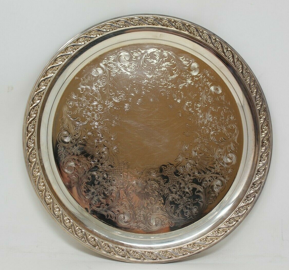 Wm. Rogers & Son Spring Flower トレイ Vintage Wm Rogers & Son Spring Flower Silverplate Relish
