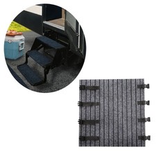 Campers Entry Mat Step Rug Adjustable Striped Polyester Carpet Easy Installation