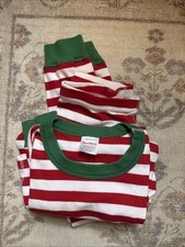 Hanna Andersson Kids Christmas Pajama Set Long Sleeve Stripe Size 14