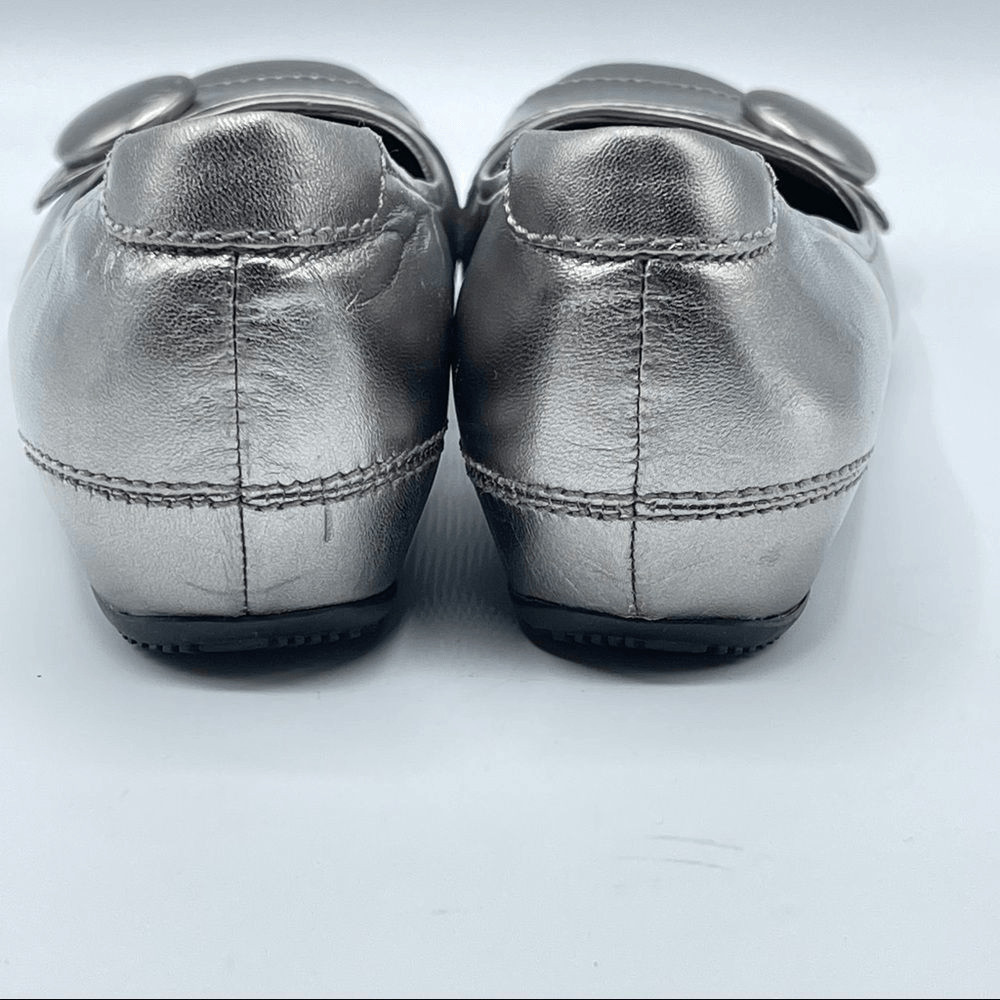 Ecco silver button ballet flats - image 4