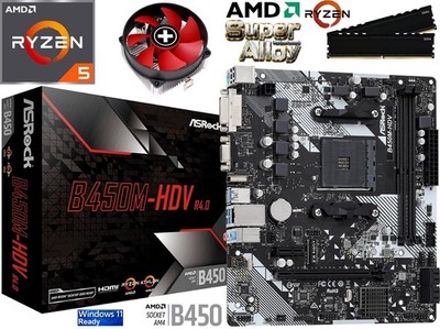 PC Aufrüstkit Bundle AMD Ryzen 5 3500X bis 32GB DDR4 mit ASRock B450M-HDV R4.0