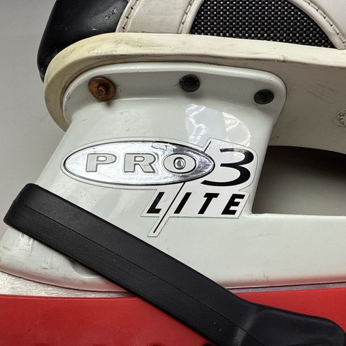 Pattini da hockey su ghiaccio vintage CCM Ultra Tacks taglia 9,5 Pro Lite 3 lame 44 e protezioni 2i - Foto 6 di 19