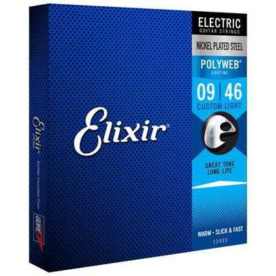 Elixir POLYWEB Nickel Electric   12025 Custom Light .009-.046