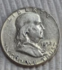 1952 P Ben Franklin Silver Half Dollar. Estimated Very Fine 30. A0847.