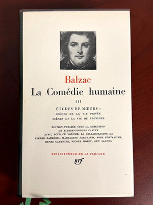 BALZAC : LA COMEDIE HUMAINE TOME 3 Bibliotheque de la Pleiade French Ed HC 1983