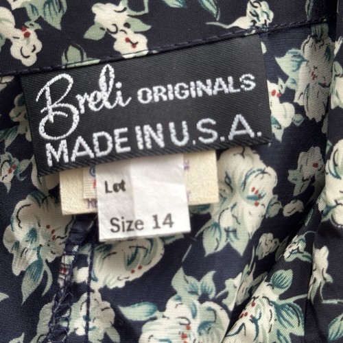 Breli Originals Floral Midi Dress Button-Down Belted Womens Size 14 Silky - Picture 17 of 21