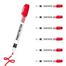 6PCS Paint Marker Oil-Based Waterproof Permanent Multi Surface Pen Set-Red