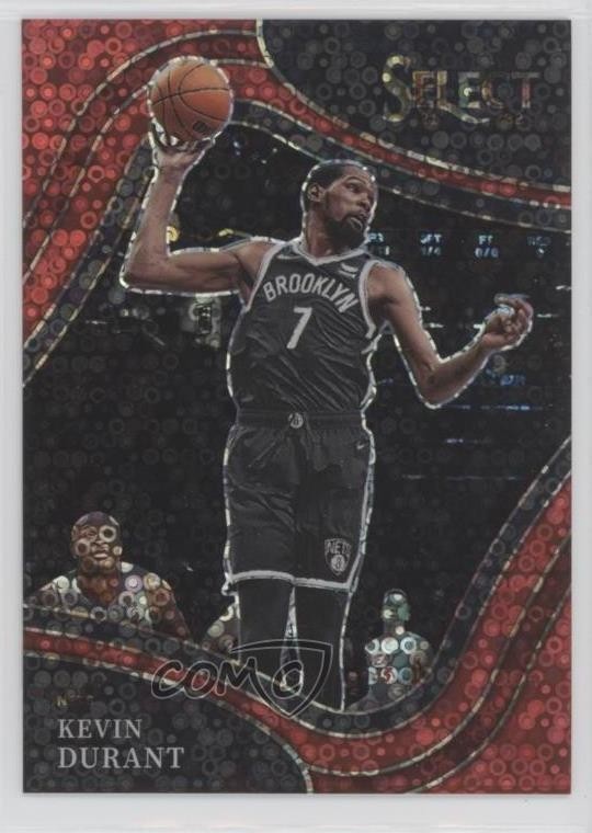 2021-22 Panini Select Courtside Red Disco Prizm 18/49 Kevin Durant #247 hs9