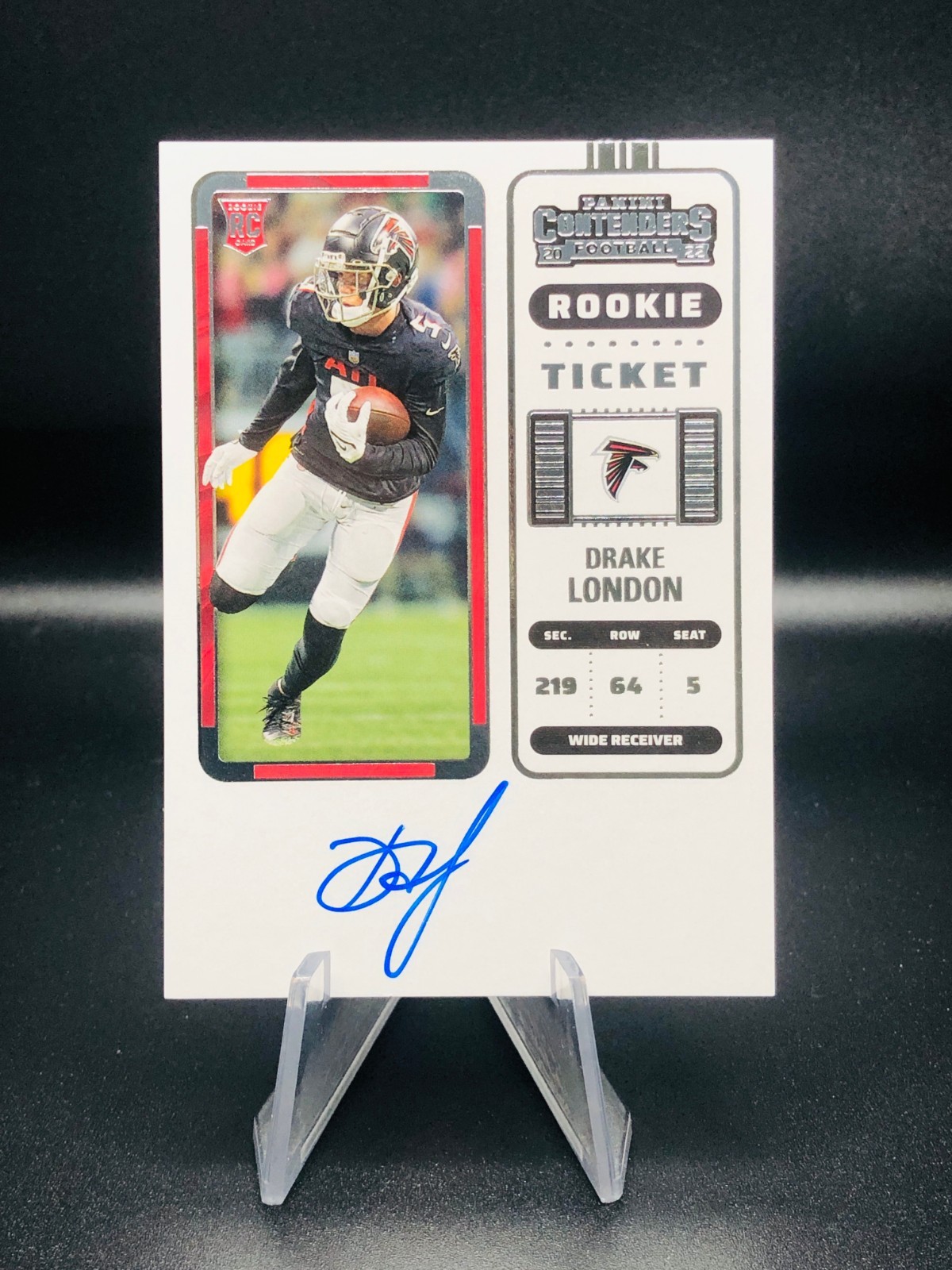 Drake London Panini Contenders #115 Rookie Autograph Ticket