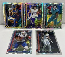(5) 2025 Topps Chrome Football Pulsar Refractor! Davante Adams Hockenson Etienne