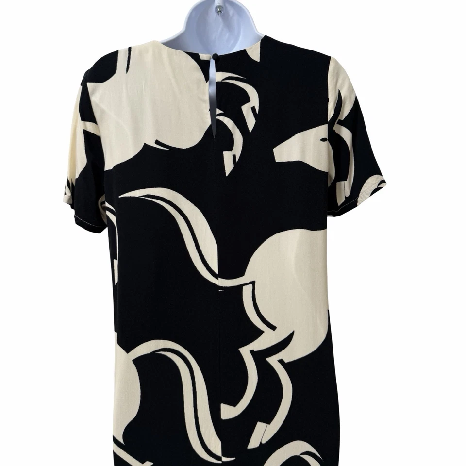 Vestido Anthropologie Corey Lynn Calter Caballos Horse Shift Midi Talla S Negro Foto 3 de 4