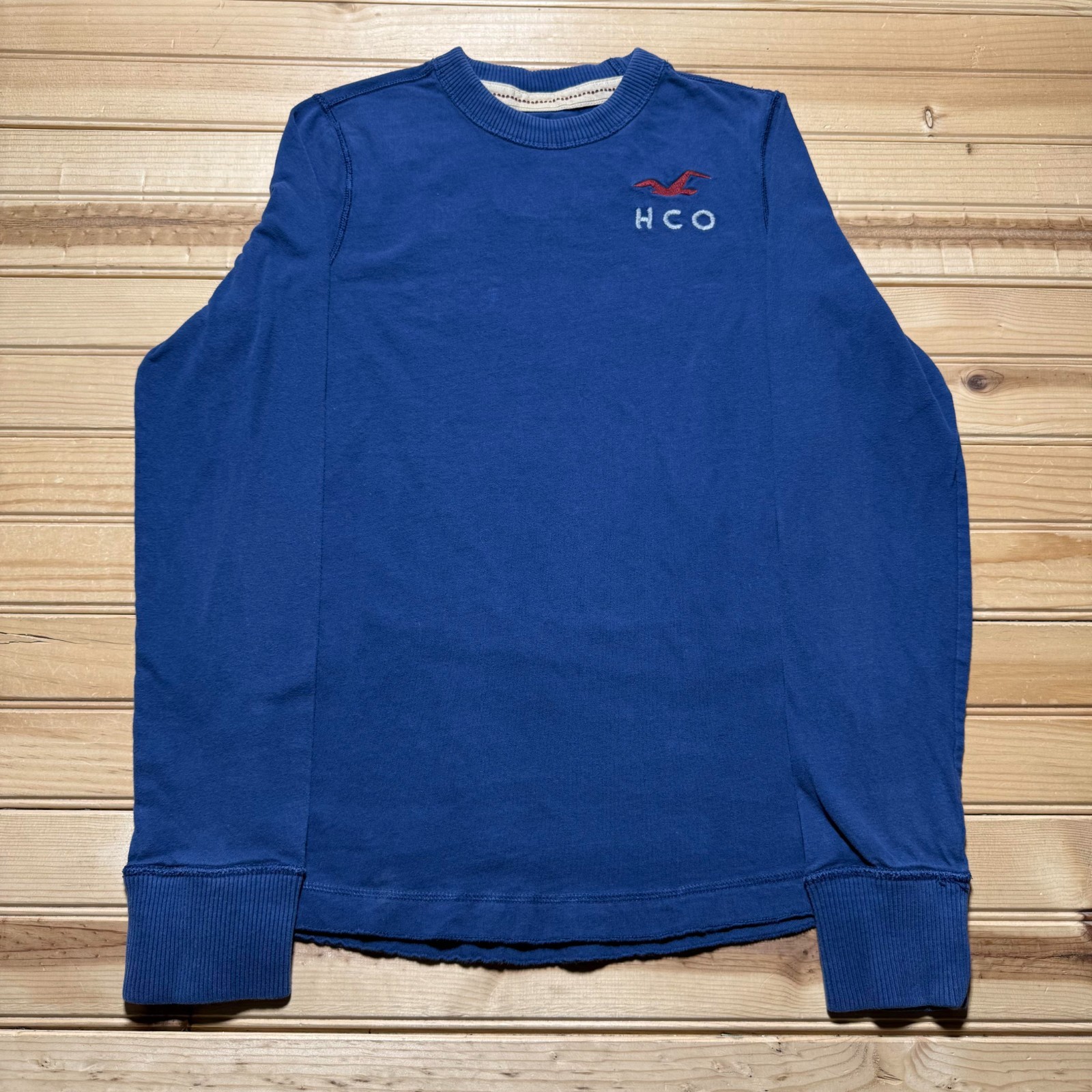 Vintage Y2K Hollister California HCO Embroidered Logo Long Sleeve Shirt - Small