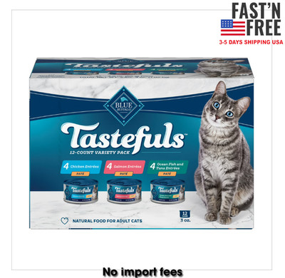 Blue Buffalo Tastefuls Natural Pate Wet Cat Food, 3 oz 12 Count